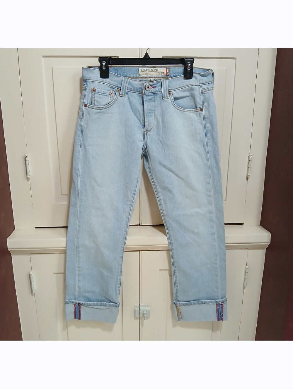 Vintage Levi's 509 Low Slouch Cuff Juniors Size 9 M (33"x27") Crop Jeans Y2K